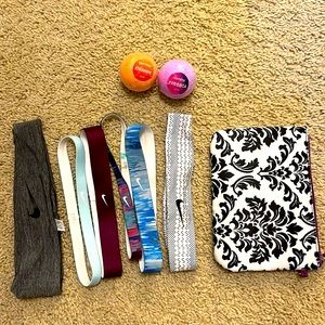 Nike sports headbands, bathbombs and makeup small bag